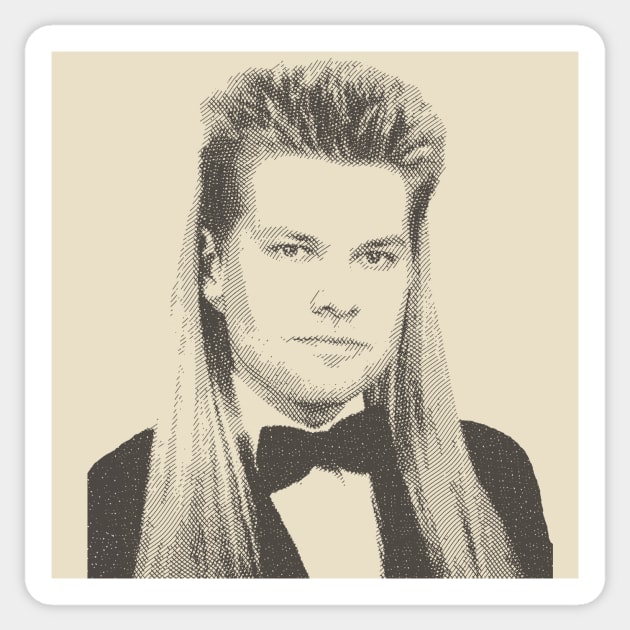 Theo Von High School Prom Mullet Portrait Sticker by TeeTrendz